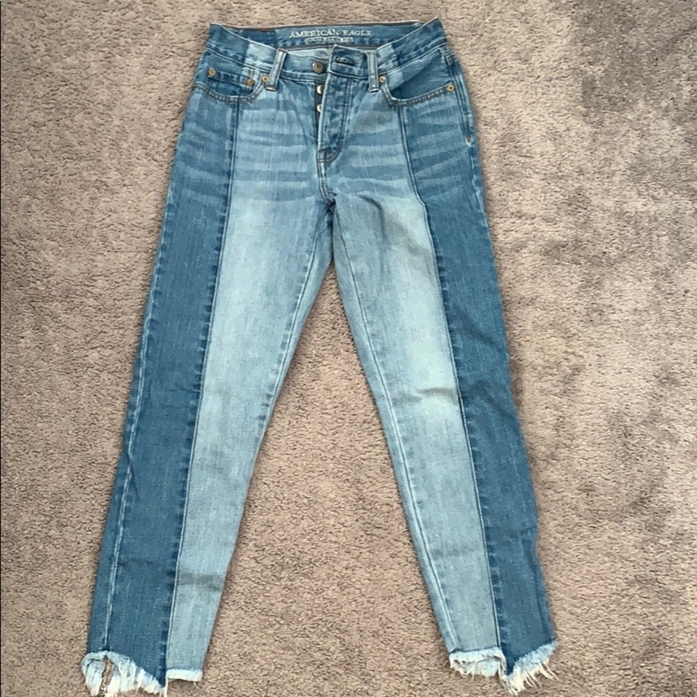💙two toned american eagle jeans